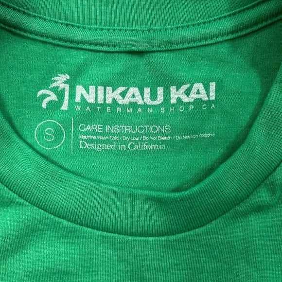 NWT Nikau Kai Green Off Duty Tropical Beach Short Sleeve Women's Small T‎ Shirt - Picture 3 of 9